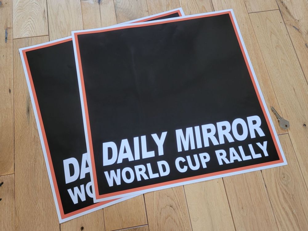 Daily Mirror Word Cup Rally Car Door Panel Stickers - 430mm Pair