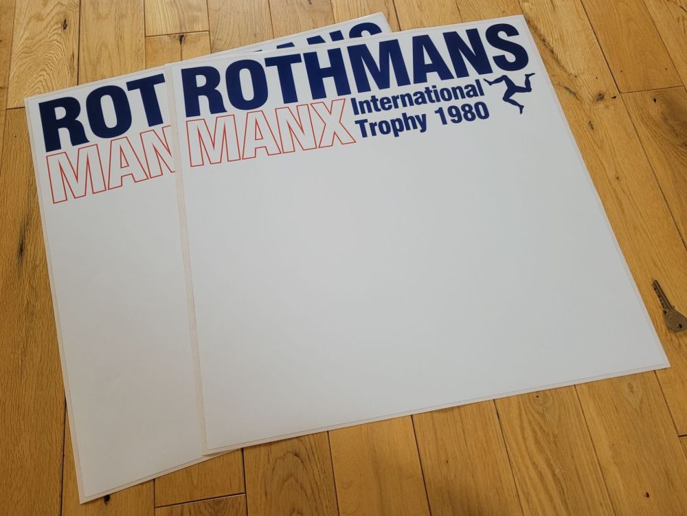 Rothmans Manx International Trophy 1980 Rally Car Door Panel Stickers - 500