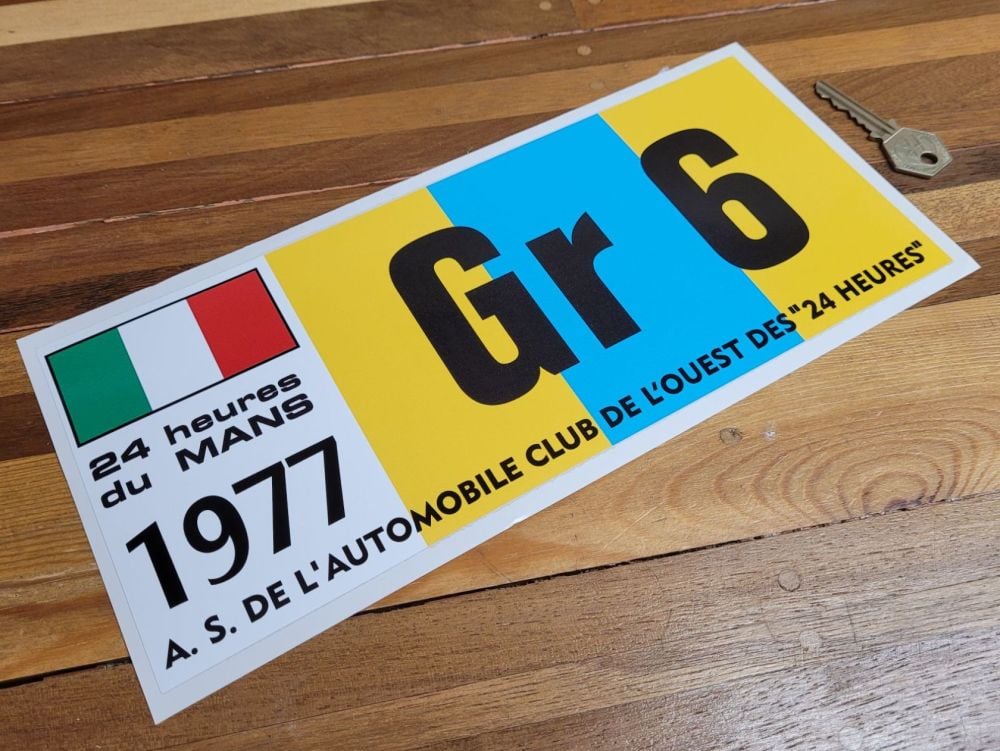 LeMans 24 Hours Class Sticker - 1977 - Italian Gr 6 - 12"