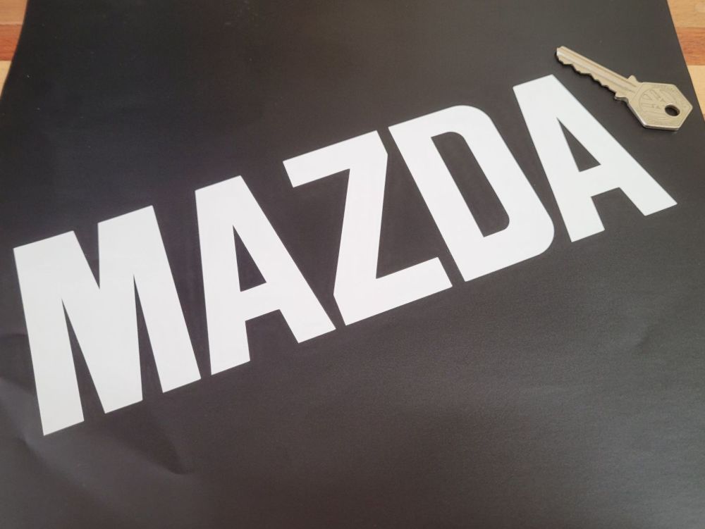 Mazda Old Style Cut Text Sticker - 10
