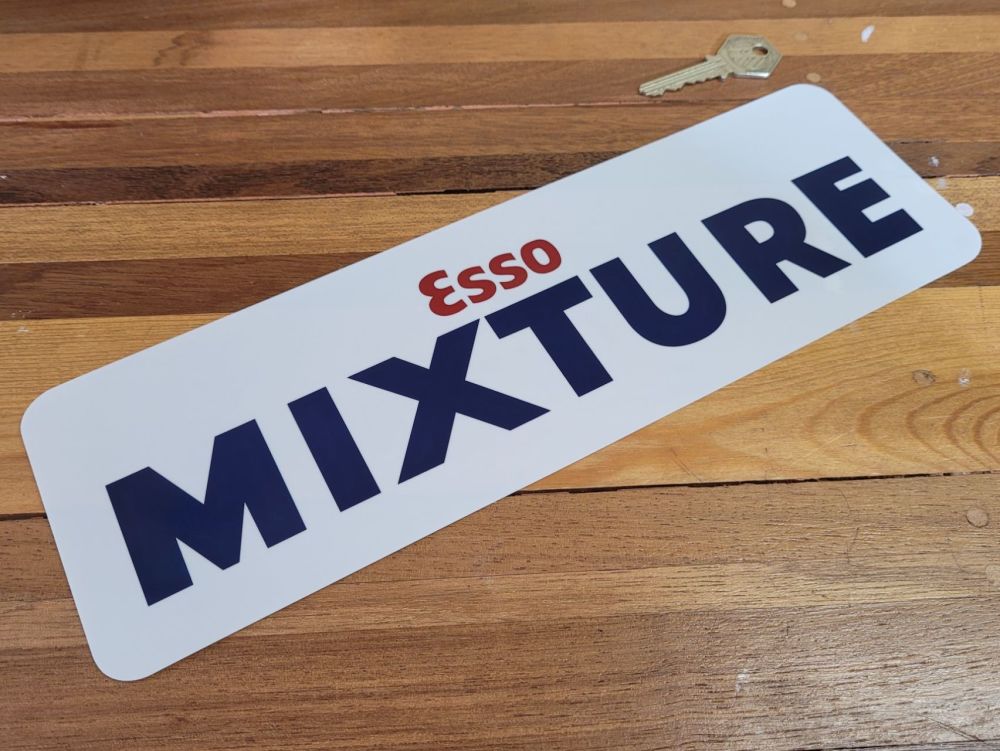 Esso Mixture Sticky Fronted Window Sticker - 12.5