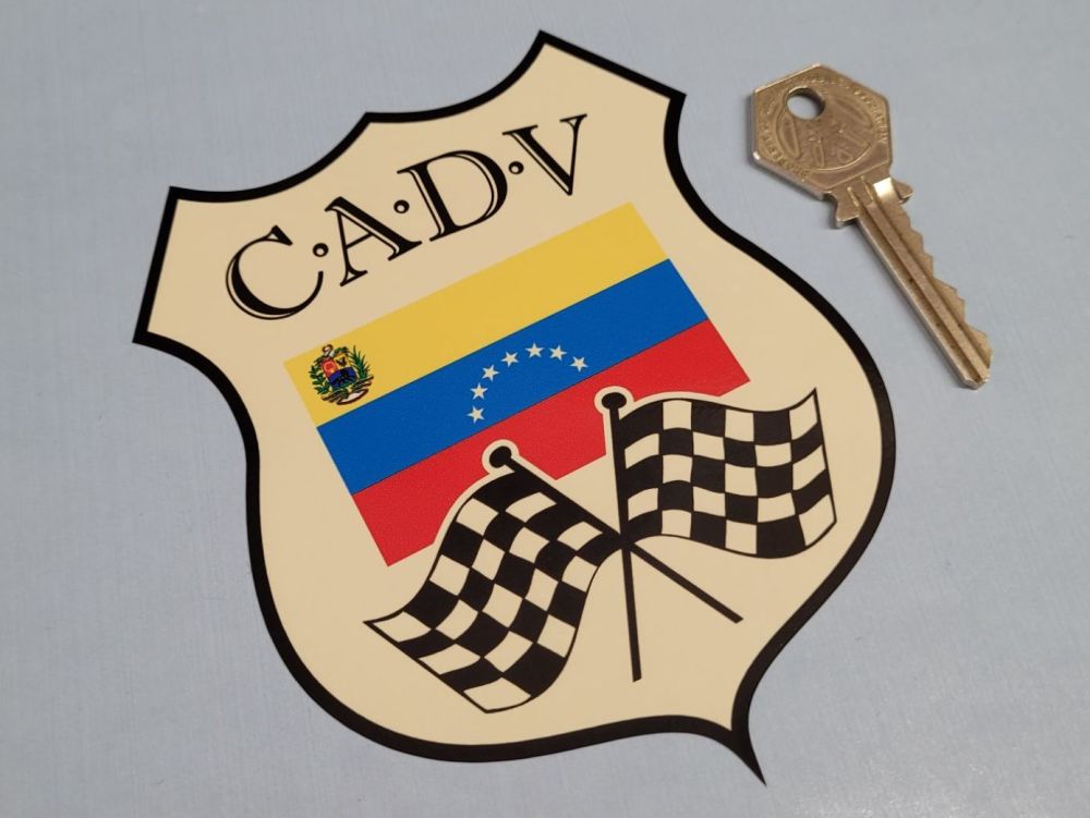 C.A.D V. Carros Antiguos de Venezuela Shield Sticker - 5"