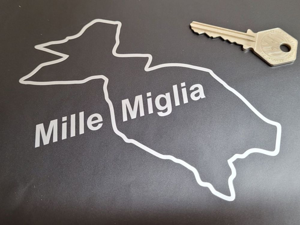 Mille Miglia Cut Vinyl Route Style Sticker - 5"