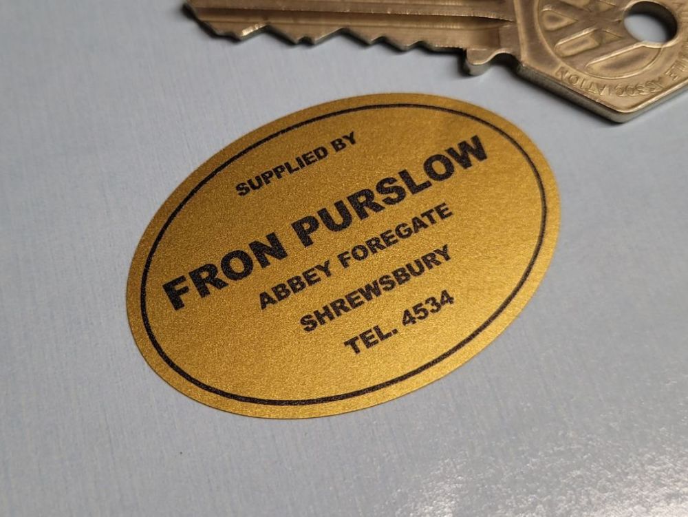 Fron Purslow Shrewsbury Motorcycle Dealer Sticker - 2"