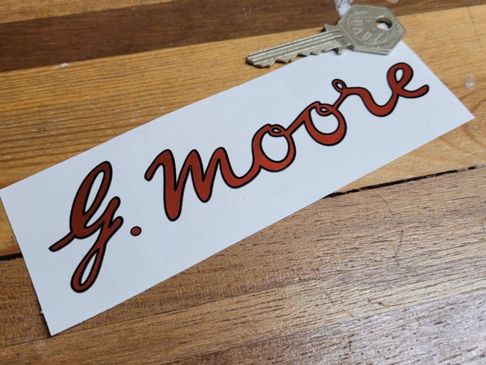 George Moore Text Bicycle Sticker - 140mm