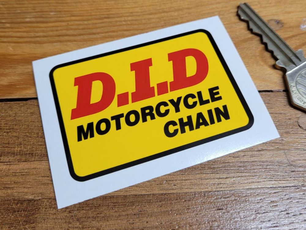 D.I.D Motorcycle Chain Yellow Sticker - 2.75