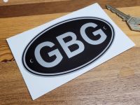 GBG Guernsey Black & Silver ID Plate Sticker. 5