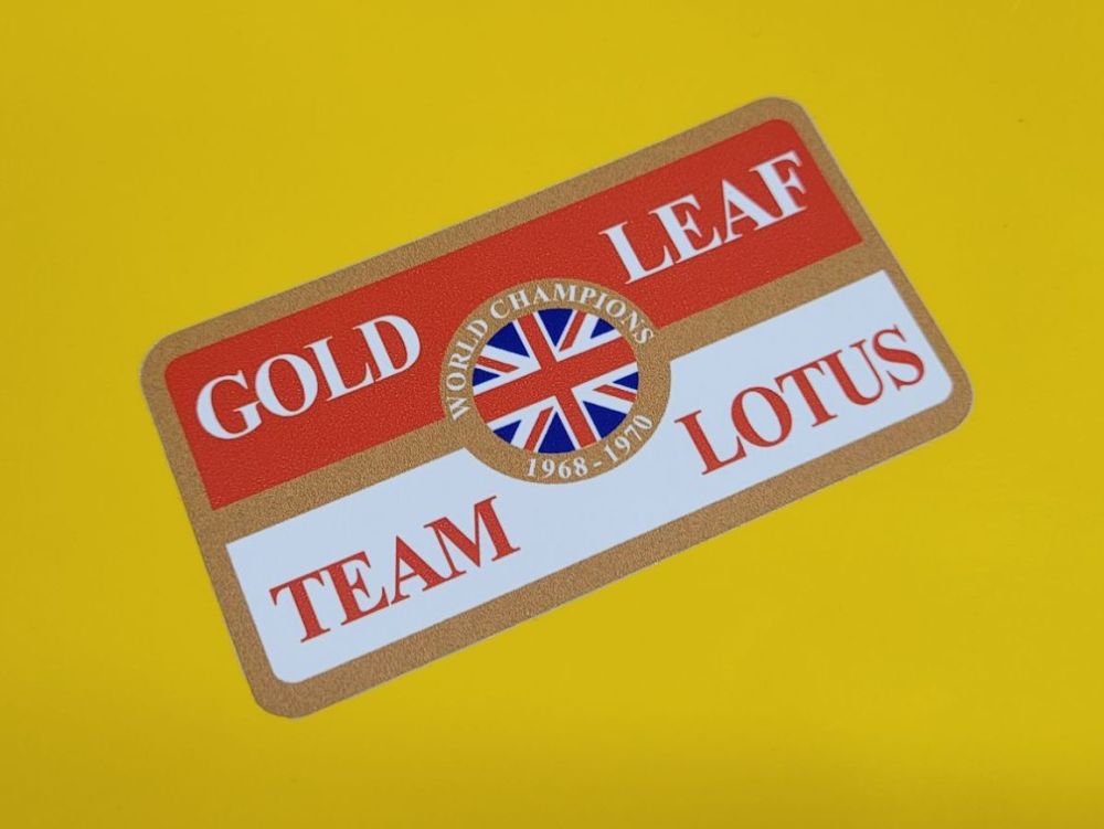 Gold Leaf Team Lotus Stickers - 3", 6", 7", or 7.5" Pair