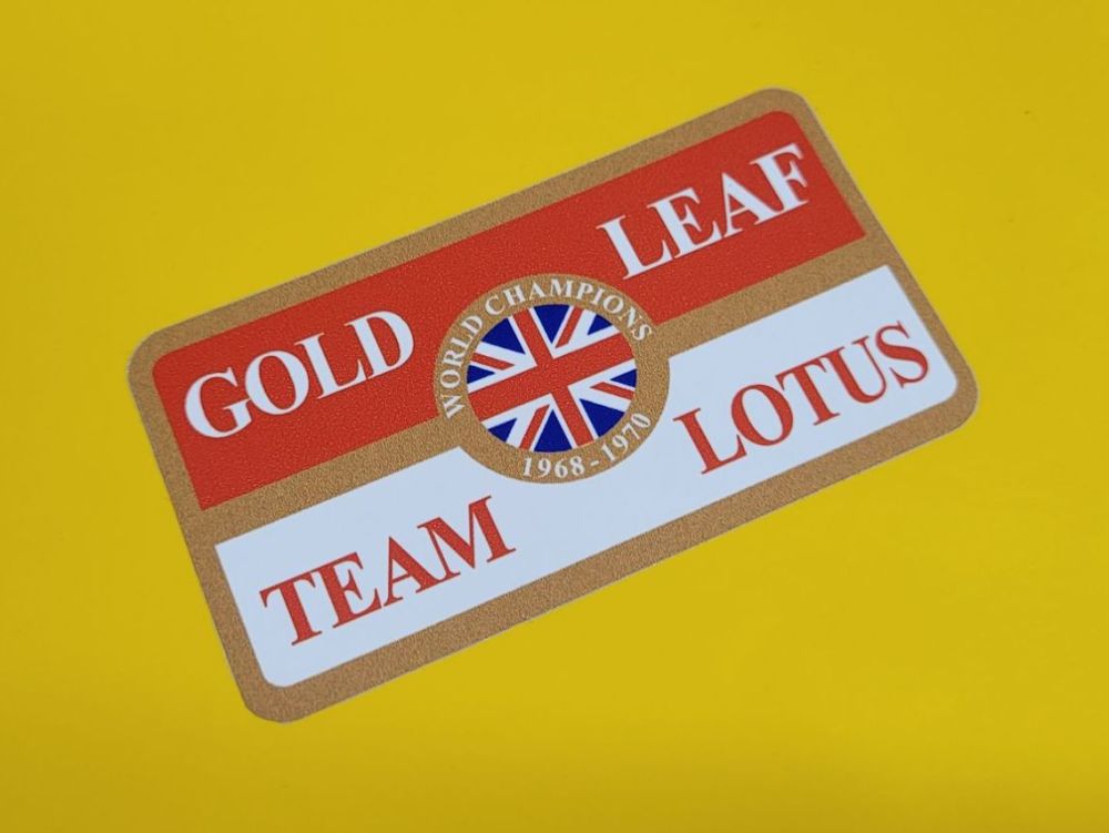 Gold Leaf Team Lotus Stickers - 16" or 17.5"