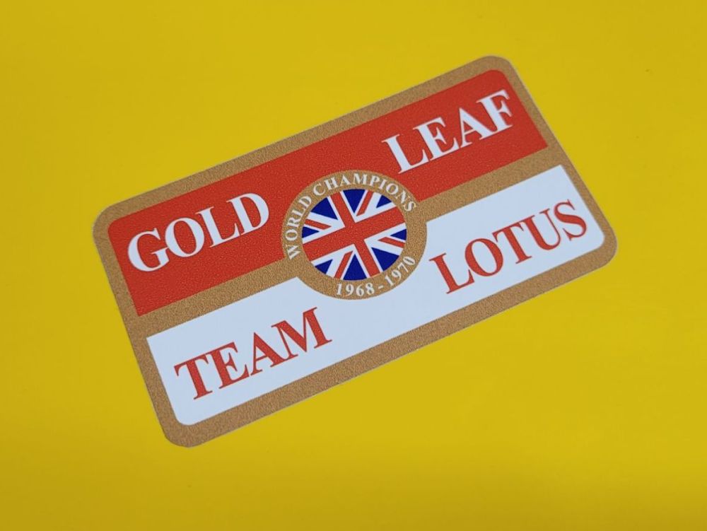 Gold Leaf Team Lotus Stickers - 12"