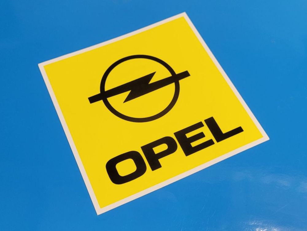 Opel Square Black, Yellow, & White Sticker - 12"