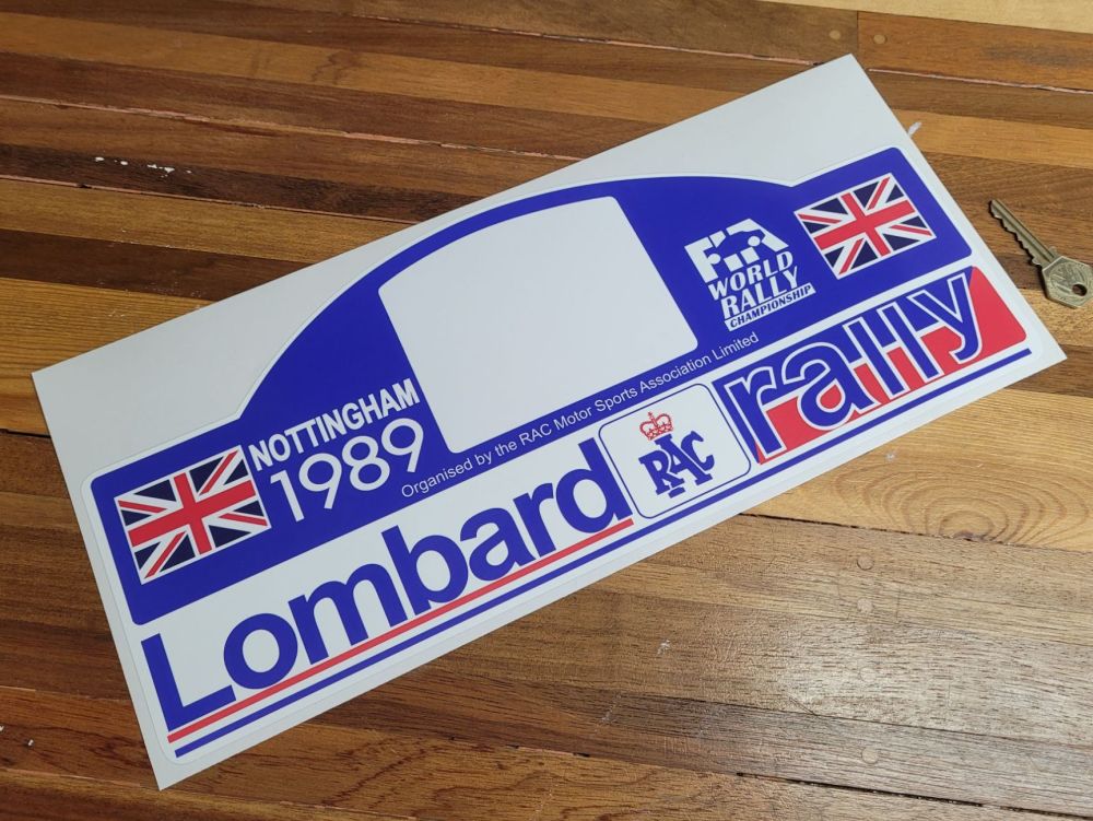 Lombard RAC Rally Nottingham 1989 Sticker - 16"