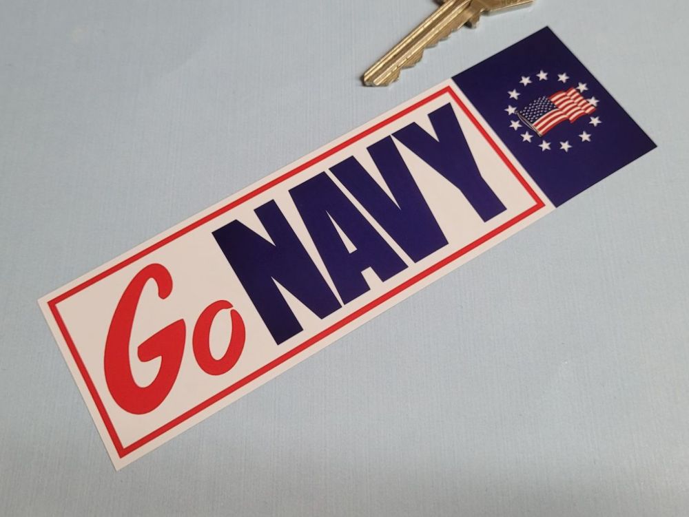 Go NAVY  United States Naval Sticker - 6"
