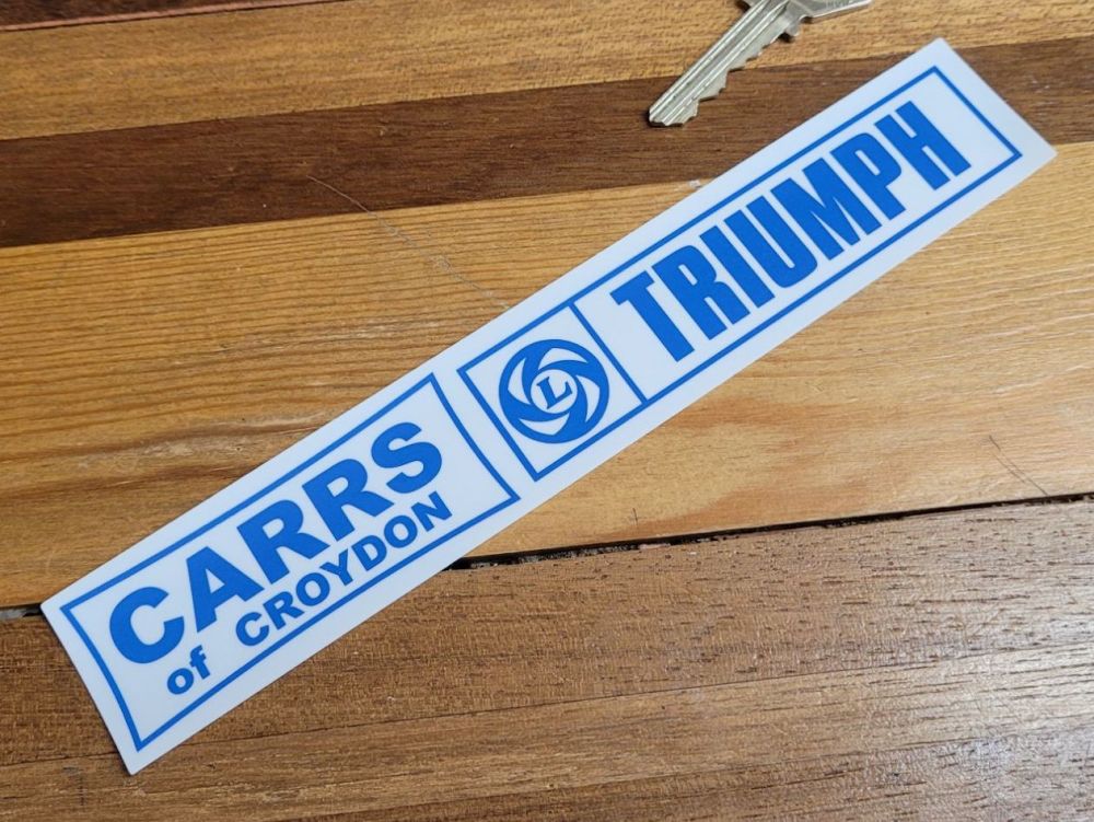 Triumph British Leyland Dealer Window Sticker - Carrs of Croydon - 8"