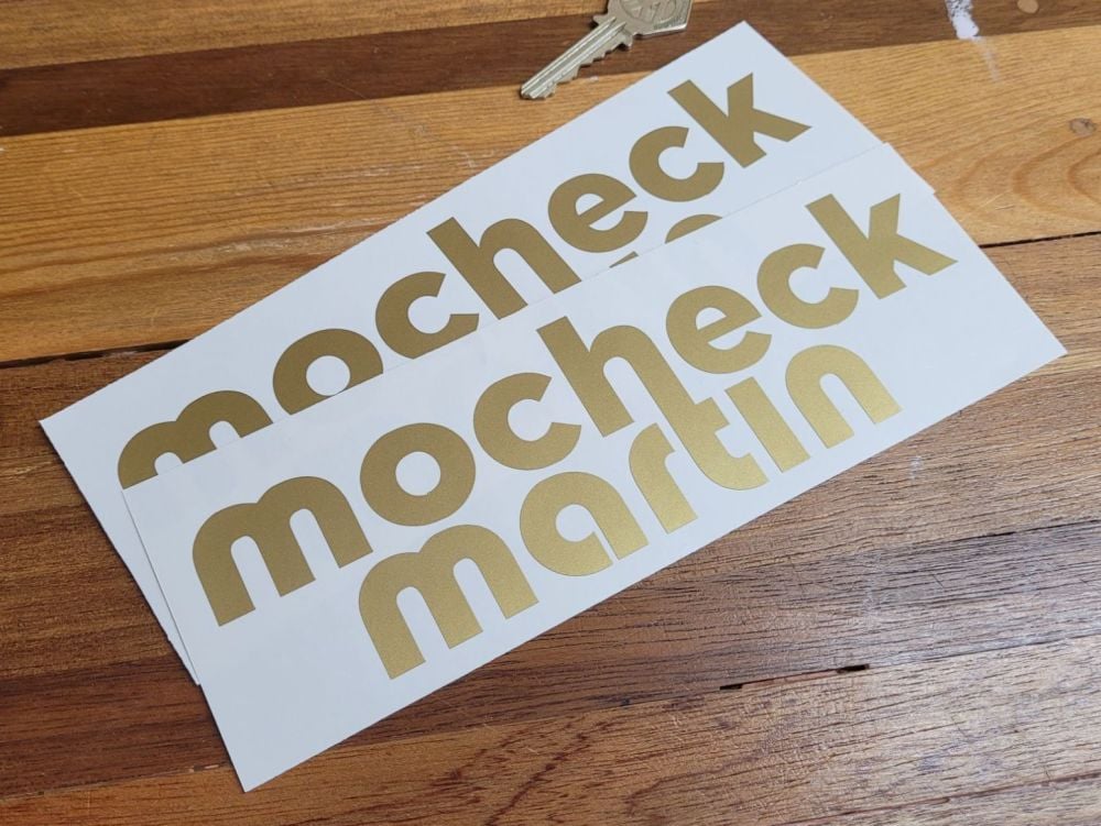 Mocheck Martin Cut Vinyl Stickers - 8" Pair