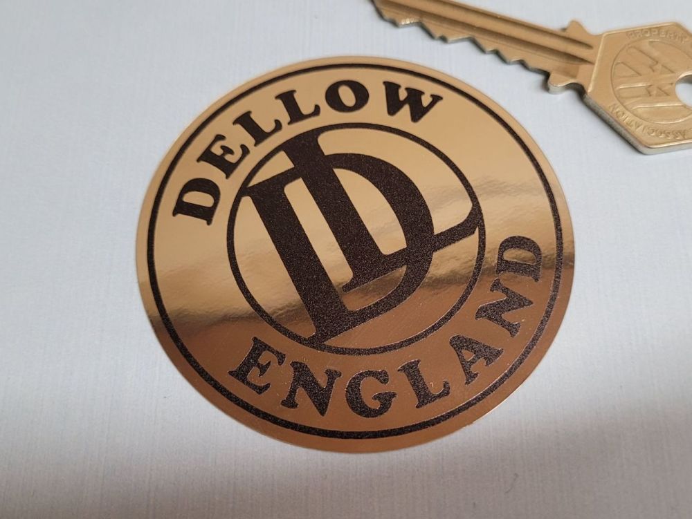 Dellow England Sticker - Black & Mirrored Foil - 2.5