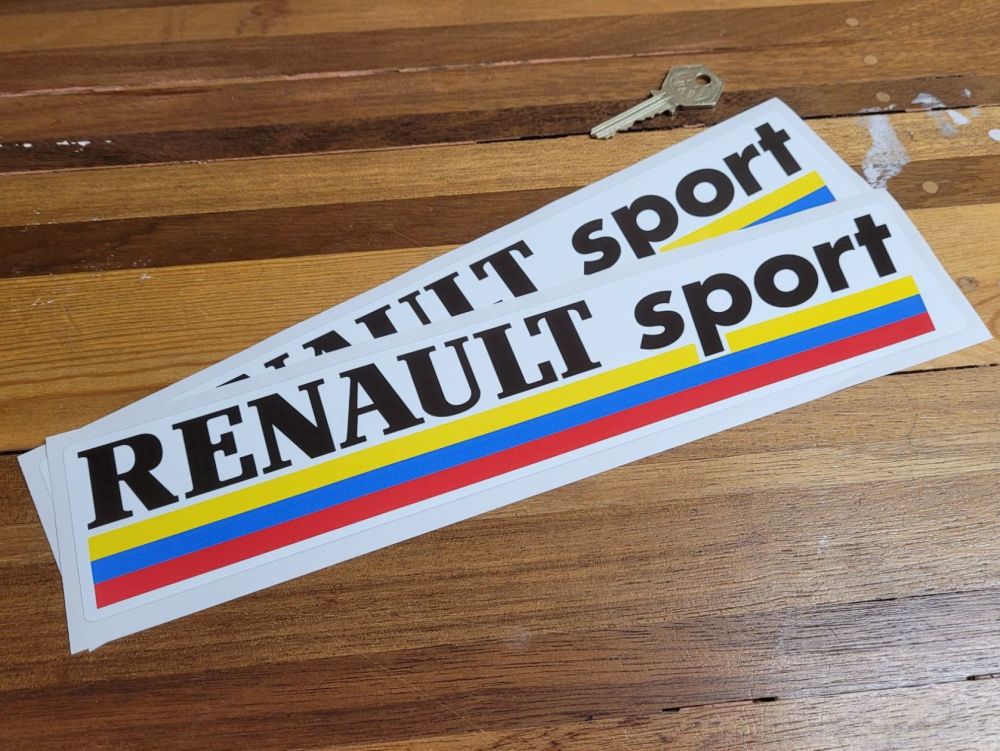 Renault Sport Coloured Stripes Oblong Stickers - Long & Joined Stripes - 12