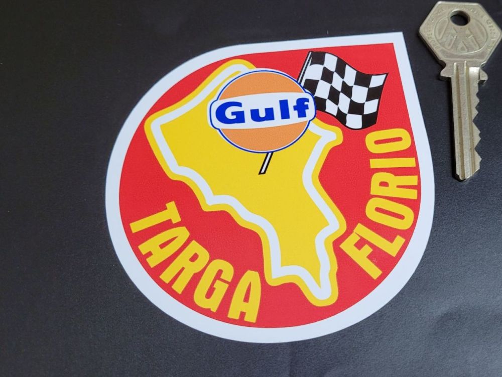 Targa Florio Race Circuit Gulf Sticker. 3.75