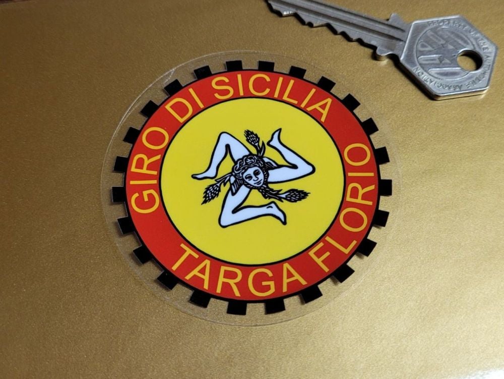 Targa Florio Giro Di Sicilia Window Sticker - 3"