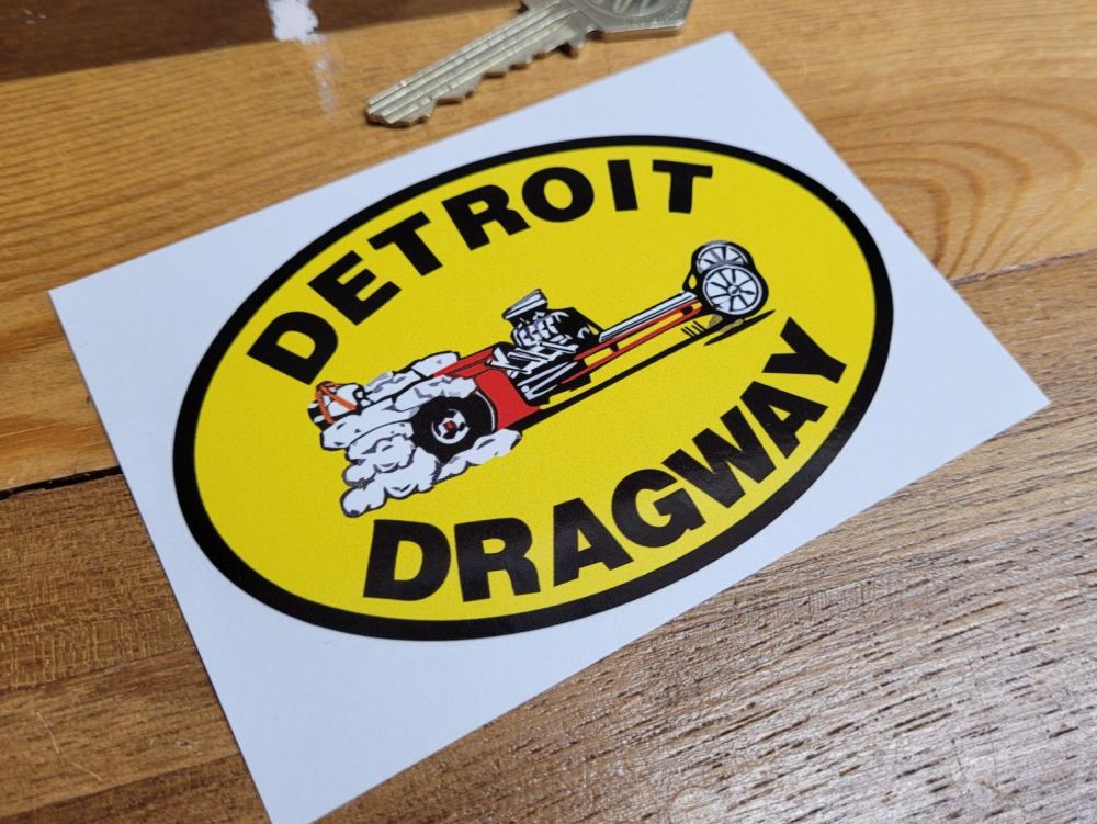 Detroit Dragway Oval Sticker - 4"