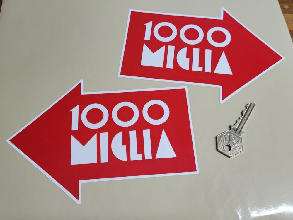 Mille Miglia 1000 Alloy Wheels Stickers - 6" or 7" Pair