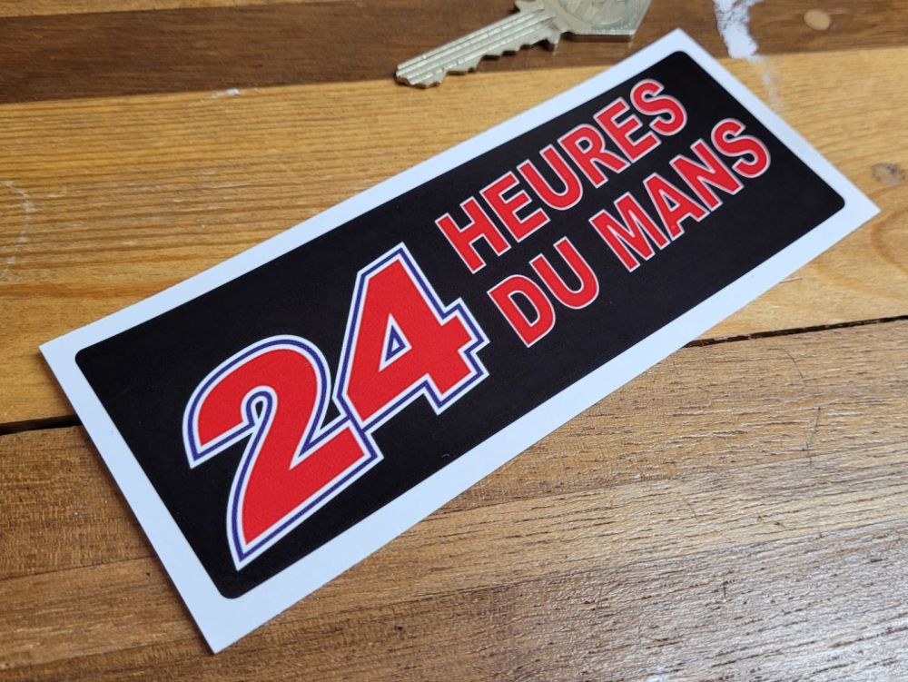 24 Heures Du Mans LeMans Le Mans Black Oblong Sticker - 5.5