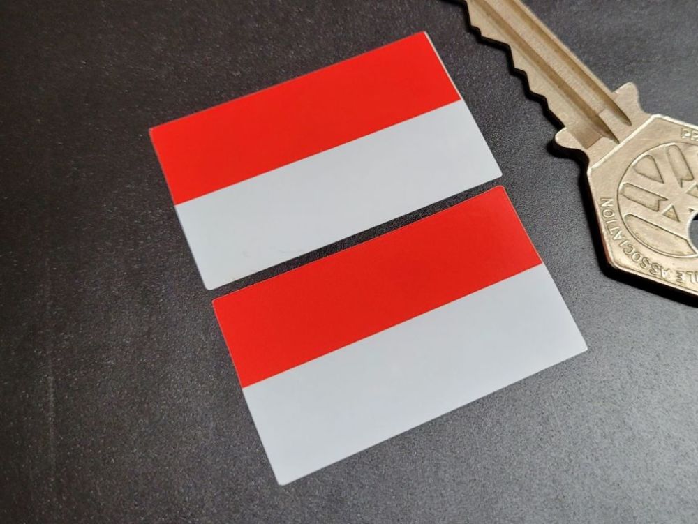 Monaco Oblong Flag Stickers - 1.5