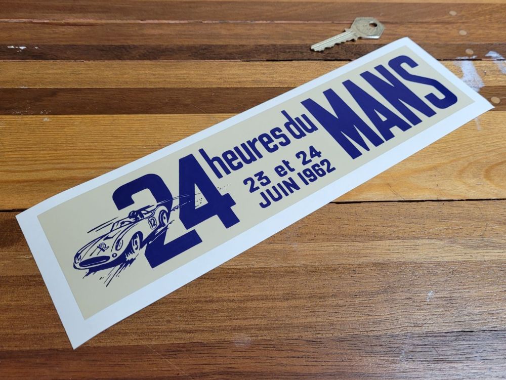 24 Heures Du Mans 1962 LeMans Le Mans Oblong Sticker - 10.5"