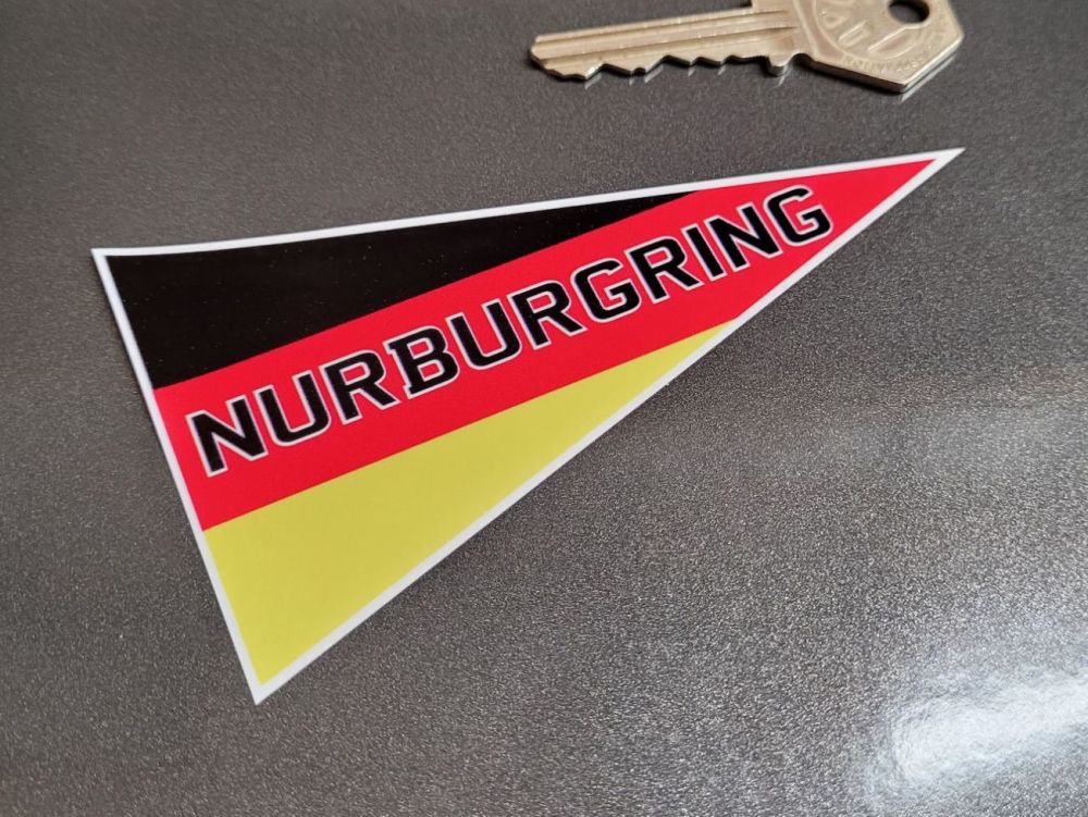 Nurburgring Travel Pennant Style Sticker - 4.5"