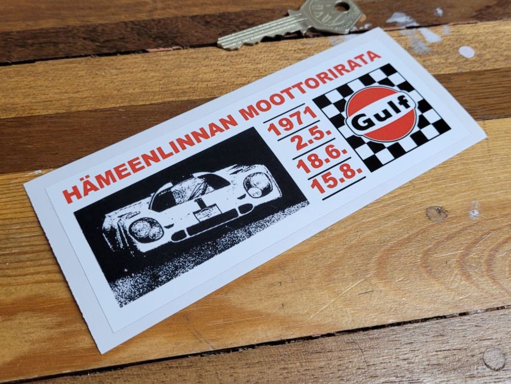 Hameenlinnan Moottorirata Gulf Circuit Sticker - 5.5