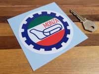 Monza Autodromo Gear Shaped Car Body Sticker - 3.5"