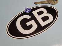 GB Old RAC White on Black ID Plate Sticker - 5