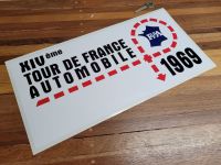 Tour de France Automobile 1969 Rally Plate Style Sticker - 16"