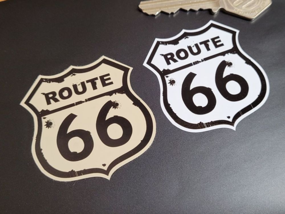 Route 66 Bullet Hole Stickers - 2" Pair