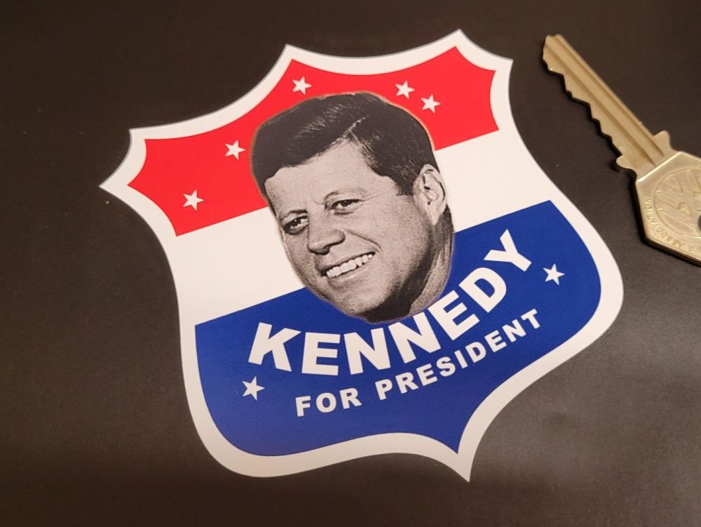 JFK Kennedy For President Shield Sticker - 3.5"