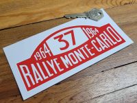 Mini Cooper S No.37 1964 Monte-Carlo Rallye Winner Plate Sticker - 6