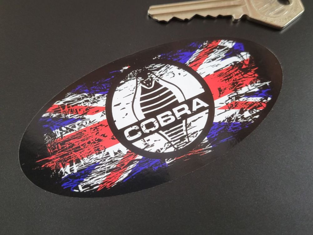 AC Cobra Fade to Black Union Jack Sticker - 4