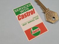 Castrol 'Serviced With' Service Sticker - 2.75