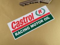 Castrol R Racing Motor Oil Oblong Stickers - 3" or 6" Pair