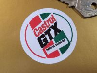 Castrol GTX Circular Oil Change Service Stickers - 2" Pair