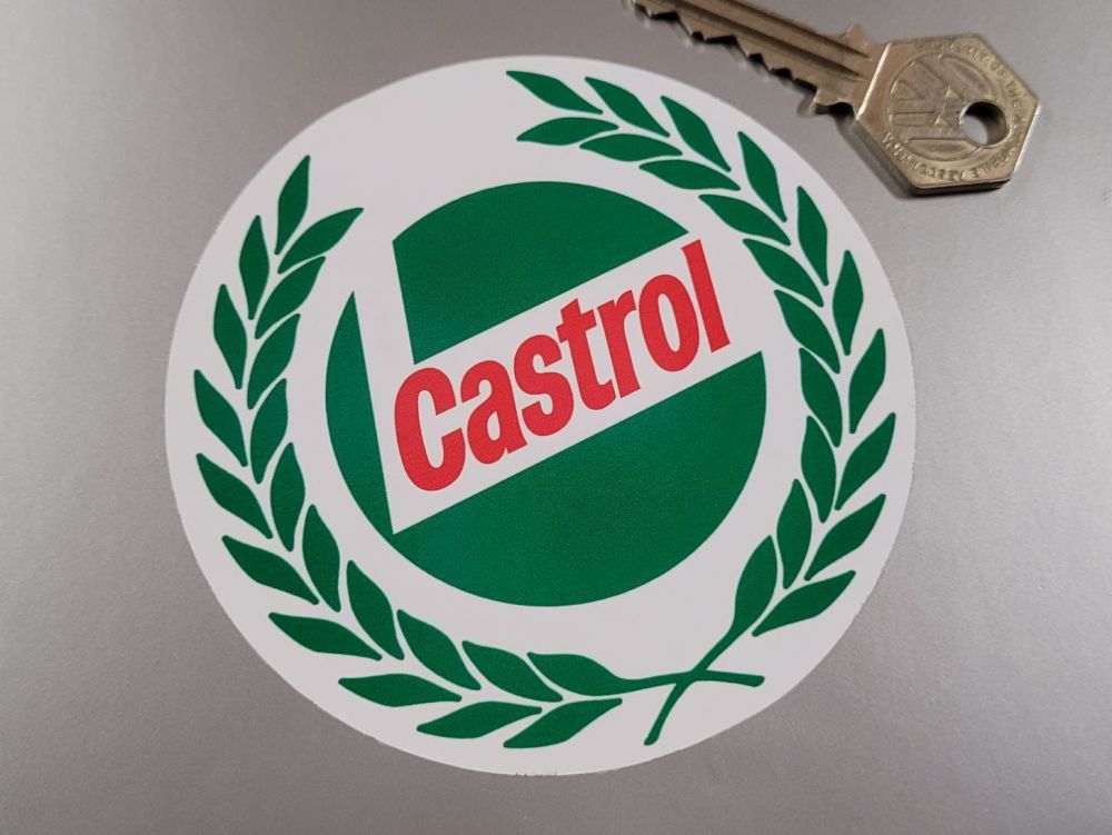 Castrol Circular Full Garland Sticker - 4" or 8"