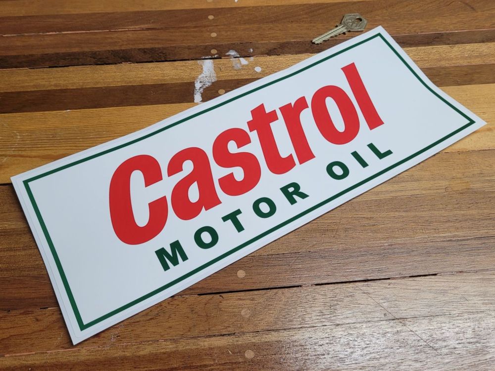 Castrol Motor Oil Oblong Sticker - 14"