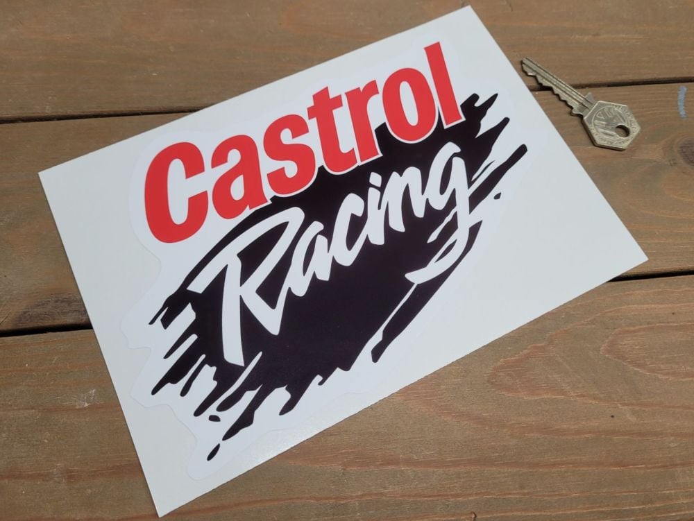 Castrol Racing Black Splash Sticker - 8"