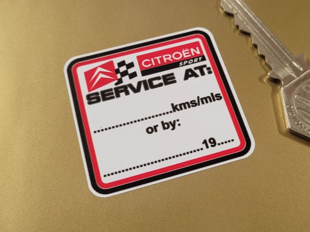 Citroen Sport 'Service At' Service Sticker - 2"