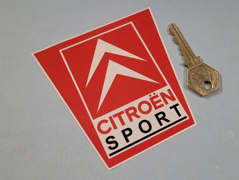 Citroen Sport Trapezium Shaped Sticker - 4"