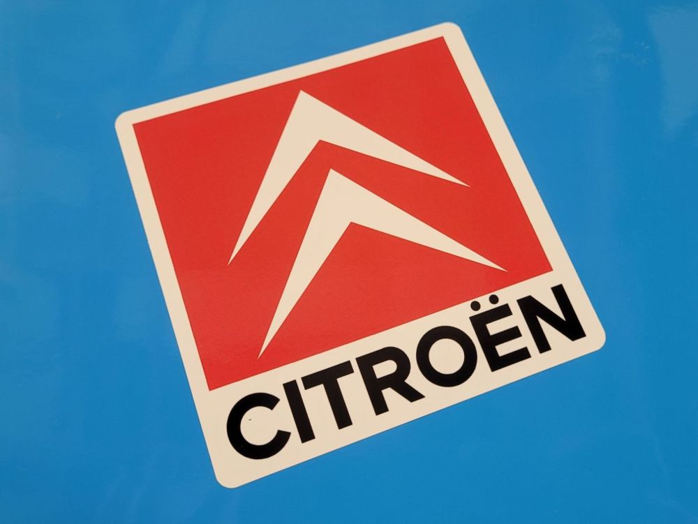 Citroen Chevron Red Square Sticker - 12"