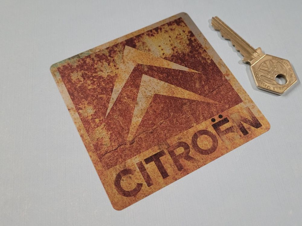 Citroen Rusty Chevron Style Sticker - 90mm