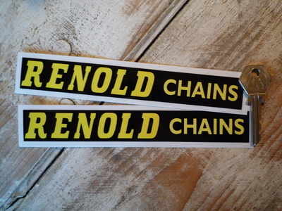 Renold Chains Horizontal Text Stickers. 7" Pair.