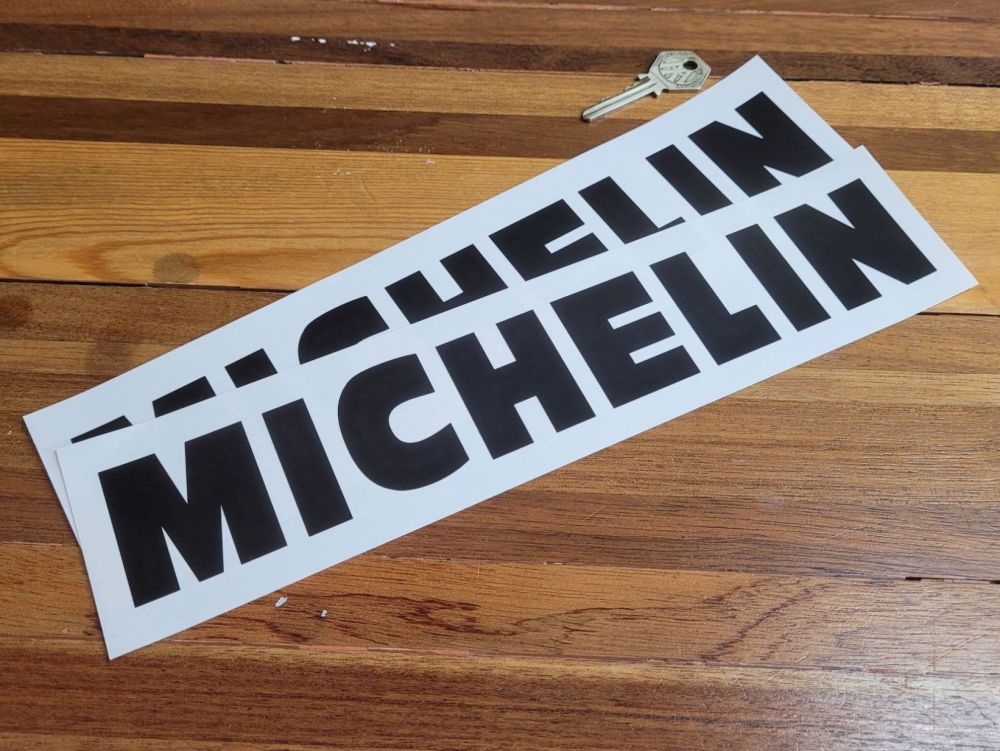 Michelin Cut Vinyl Compact Text Stickers - 12" Pair