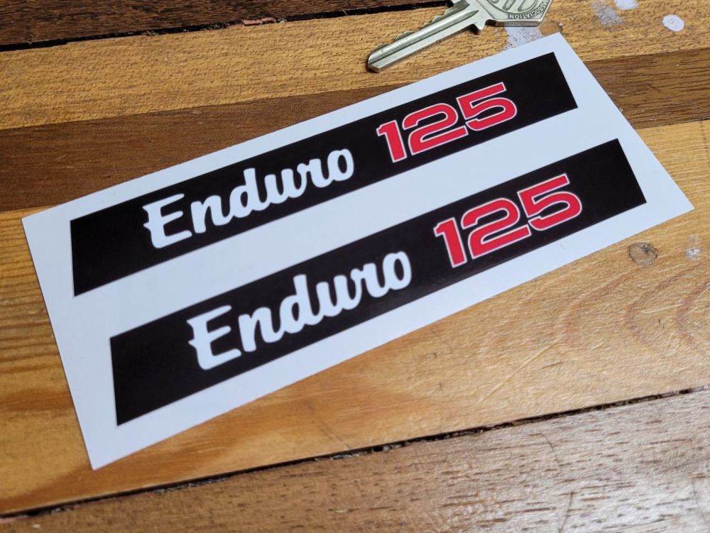 Enduro 125 Slanted Oblong Tank Stickers - 5.5" or 7.5" Pair